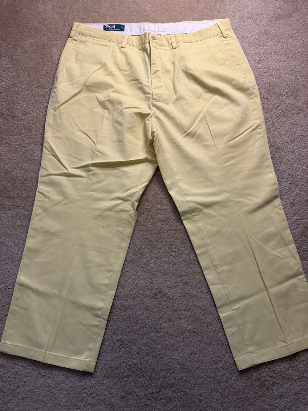 Polo by Ralph Lauren Men's Pale Yellow Chinos